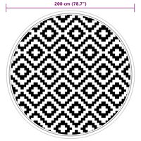 Buitenkleed &Oslash; 200 cm polypropeen grijs