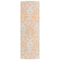 Buitenkleed 80x250 cm polypropeen oranje en wit
