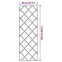 Buitenkleed 80x250 cm polypropeen bruin