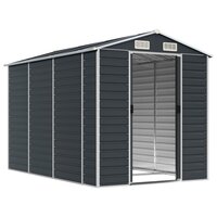 Tuinschuur 191x300x198 cm gegalvaniseerd staal antracietkleurig