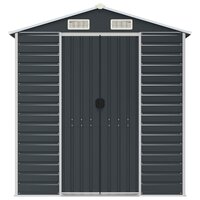 Tuinschuur 191x300x198 cm gegalvaniseerd staal antracietkleurig