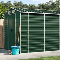 Tuinschuur 191x555x198 cm gegalvaniseerd staal groen