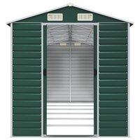 Tuinschuur 191x555x198 cm gegalvaniseerd staal groen