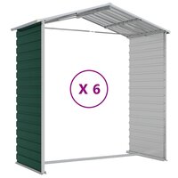 Tuinschuur 191x555x198 cm gegalvaniseerd staal groen