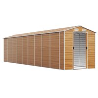 Tuinschuur 191x810x198 cm gegalvaniseerd staal lichtbruin