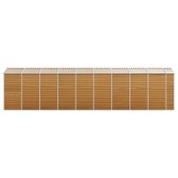 Tuinschuur 191x810x198 cm gegalvaniseerd staal lichtbruin