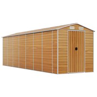 Tuinschuur 191x640x198 cm gegalvaniseerd staal lichtbruin