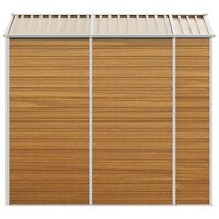 Tuinschuur 191x215x198 cm gegalvaniseerd staal lichtbruin