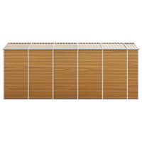 Tuinschuur 191x470x198 cm gegalvaniseerd staal lichtbruin
