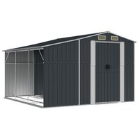 Tuinschuur 277x279x179 cm gegalvaniseerd staal antracietkleurig