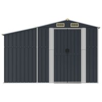 Tuinschuur 277x279x179 cm gegalvaniseerd staal antracietkleurig