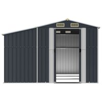 Tuinschuur 277x279x179 cm gegalvaniseerd staal antracietkleurig