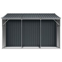 Tuinschuur 277x279x179 cm gegalvaniseerd staal antracietkleurig