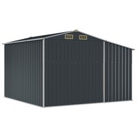 Tuinschuur 277x279x179 cm gegalvaniseerd staal antracietkleurig