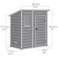 Tuinschuur Manor Pent 64 grijs