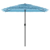 Parasol met stalen paal 248x248x248 cm blauw