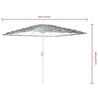 Parasol met stalen paal 248x248x248 cm groen