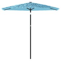 Parasol met stalen paal 223x223x213 cm blauw