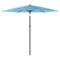 Parasol met stalen paal 223x223x213 cm blauw