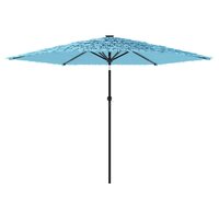 Parasol met stalen paal 288x288x225 cm blauw