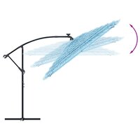 Parasol met stalen paal 290x290x238 cm blauw