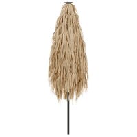 Parasol met LED&#039;s en stalen paal 268x268x226 cm bruin