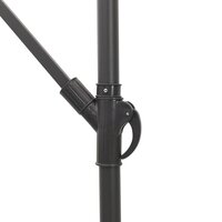 Parasol met LED&#039;s en stalen paal 269x269x235 cm bruin