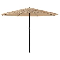 Parasol met stalen paal 324x324x247 cm bruin
