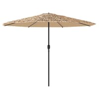 Parasol met stalen paal 324x324x247 cm bruin