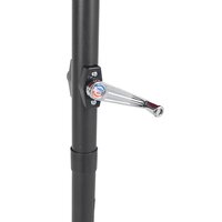 Parasol met LED&#039;s en stalen paal 288x288x225 cm bruin