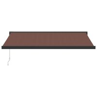 Luifel handmatig uittrekbaar 400x300 cm bruin