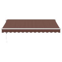 Luifel automatisch uittrekbaar met LED 350x250 cm bruin