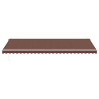 Luifel automatisch uittrekbaar met LED 600x300 cm bruin