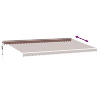 Luifel automatisch uittrekbaar met LED 600x300 cm bruin