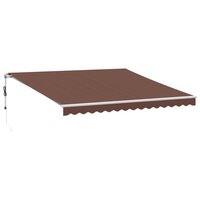 Luifel automatisch uittrekbaar met LED 400x350 cm bruin