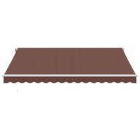Luifel automatisch uittrekbaar met LED 400x350 cm bruin