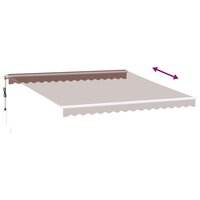 Luifel automatisch uittrekbaar met LED 400x350 cm bruin