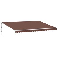 Luifel automatisch uittrekbaar met LED 500x300 cm bruin