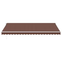 Luifel automatisch uittrekbaar met LED 500x300 cm bruin