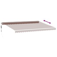 Luifel automatisch uittrekbaar met LED 500x300 cm bruin