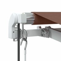 Luifel automatisch uittrekbaar met LED 500x300 cm bruin