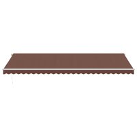 Luifel handmatig uittrekbaar met LED 600x300 cm bruin
