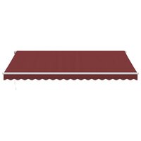 Luifel automatisch uittrekbaar met LED 450x350 cm bordeauxrood