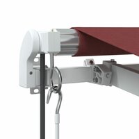 Luifel automatisch uittrekbaar met LED 450x350 cm bordeauxrood