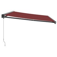Luifel handmatig uittrekbaar 500x300 cm bordeauxrood