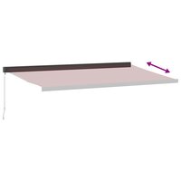 Luifel handmatig uittrekbaar 500x300 cm bordeauxrood
