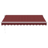 Luifel automatisch uittrekbaar met LED 350x250 cm bordeauxrood