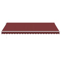 Luifel handmatig uittrekbaar met LED 500x300 cm bordeauxrood