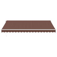 Luifel handmatig uittrekbaar met LED 500x300 cm bruin