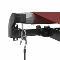 Luifel handmatig uittrekbaar met LED&#039;s 600x350 cm bordeauxrood